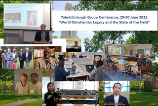 A montage of peopel speaking and text of date and title repeated in the post.